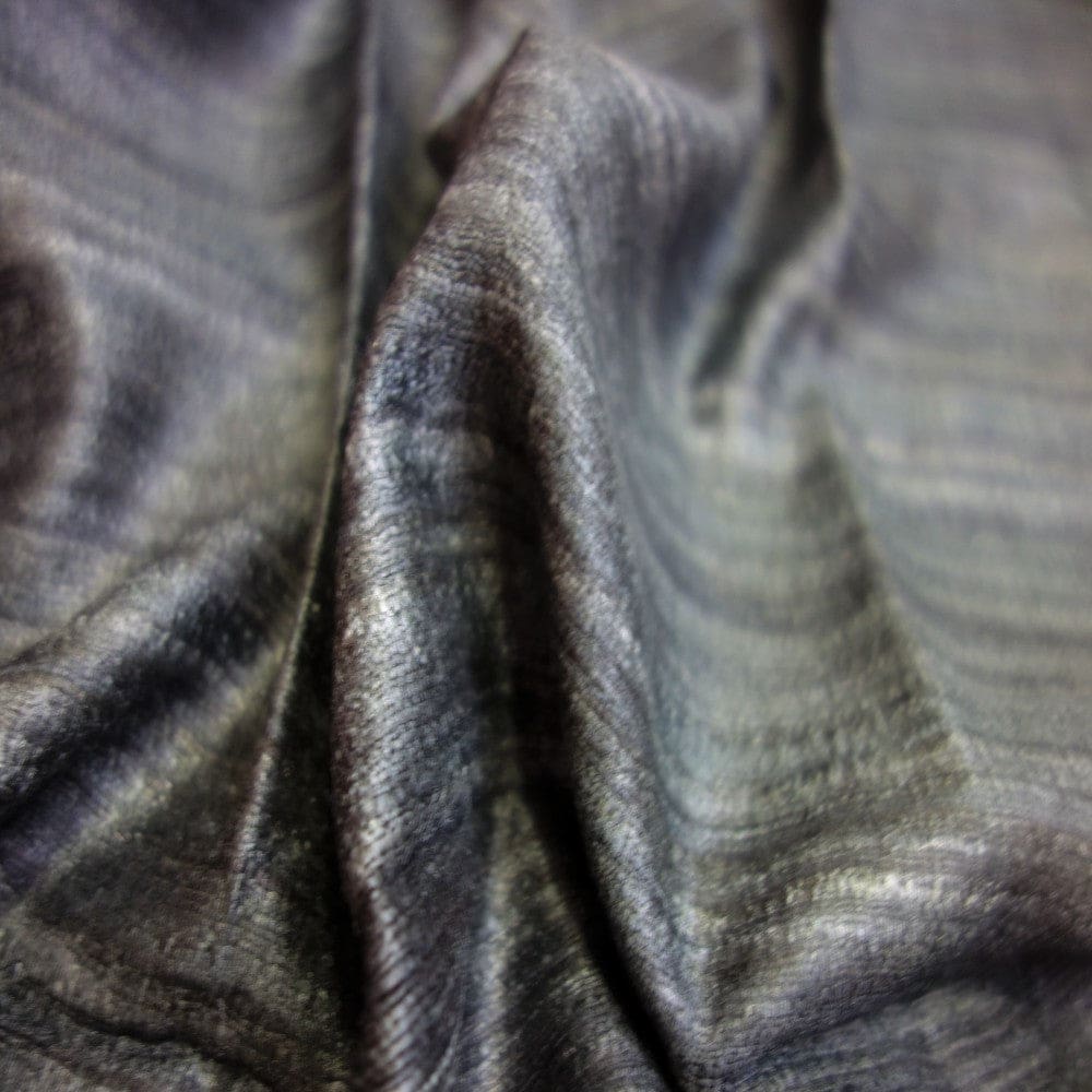 Sal tesut manual din 100% Matase Naturala Organica - Ghicha Tassar/Tussar Silk -Ash Black -> Cod: NEWGhicha5 - sal matase naturala