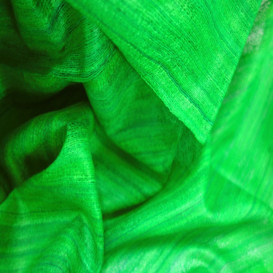 Sal tesut manual din 100% Matase Naturala Organica - Ghicha Tassar/Tussar Silk - Classic Green -> Cod: GHICHA2(..) - sal matase naturala