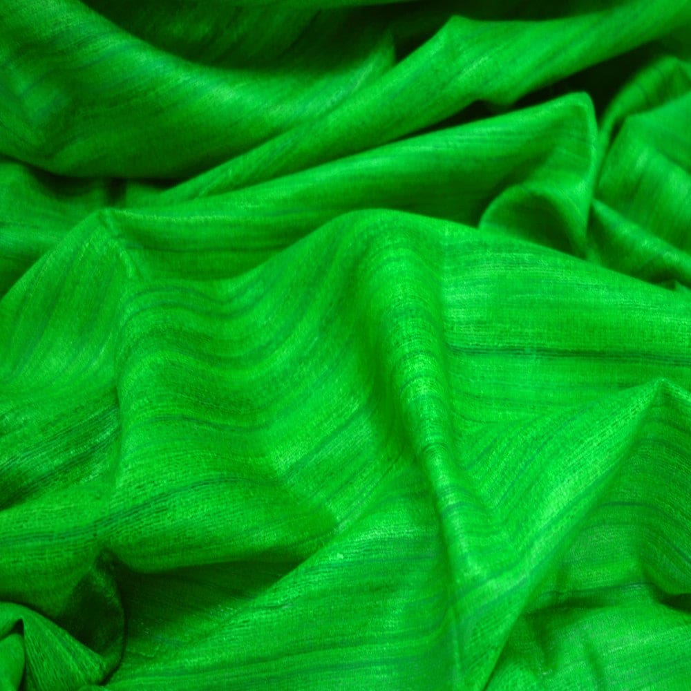 Sal tesut manual din 100% Matase Naturala Organica - Ghicha Tassar/Tussar Silk - Classic Green -> Cod: GHICHA2(..) - sal matase naturala