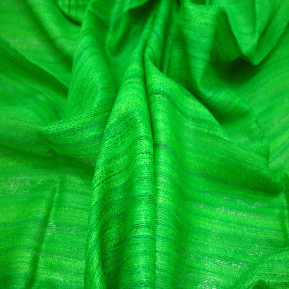 Sal tesut manual din 100% Matase Naturala Organica - Ghicha Tassar/Tussar Silk - Classic Green -> Cod: GHICHA2(..) - sal matase naturala