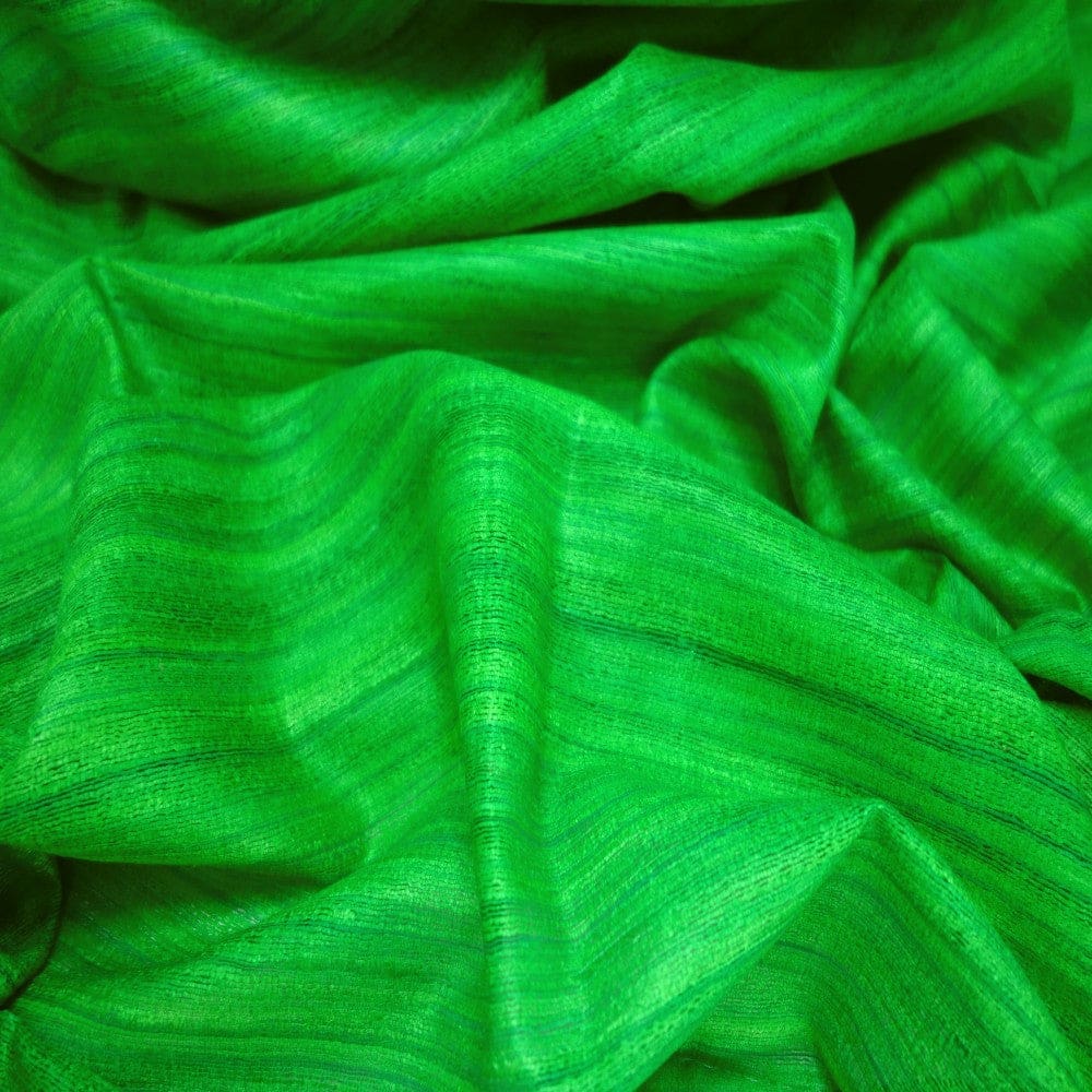 Sal tesut manual din 100% Matase Naturala Organica - Ghicha Tassar/Tussar Silk - Classic Green -> Cod: GHICHA2(..) - sal matase naturala