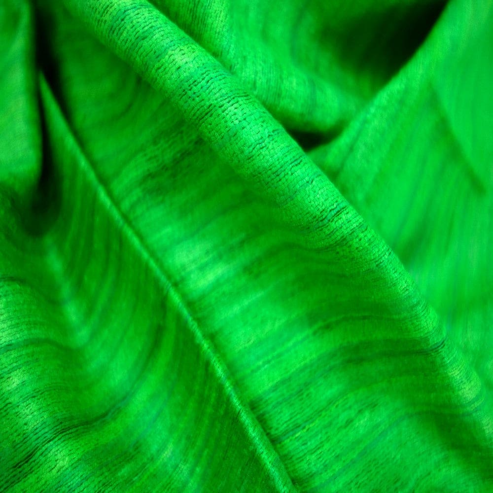 Sal tesut manual din 100% Matase Naturala Organica - Ghicha Tassar/Tussar Silk - Classic Green -> Cod: GHICHA2(..) - sal matase naturala