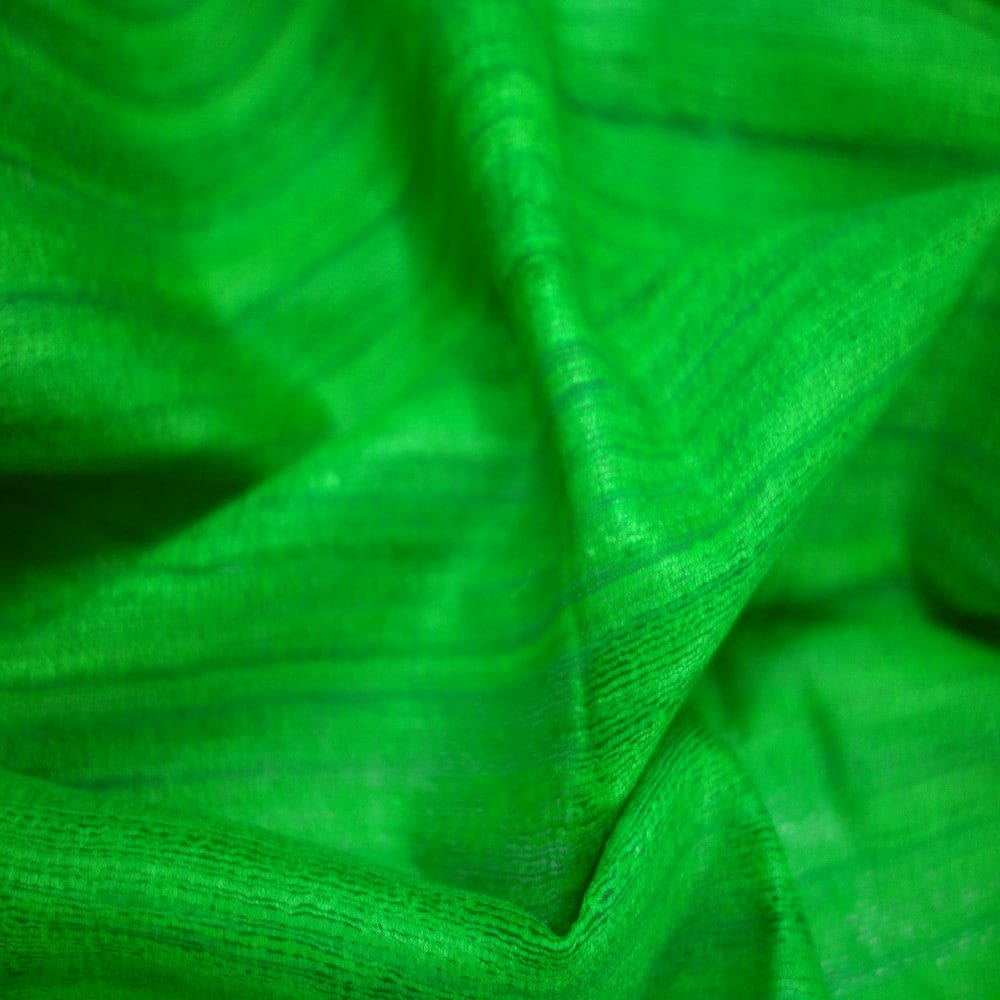 Sal tesut manual din 100% Matase Naturala Organica - Ghicha Tassar/Tussar Silk - Classic Green -> Cod: GHICHA2(..) - sal matase naturala