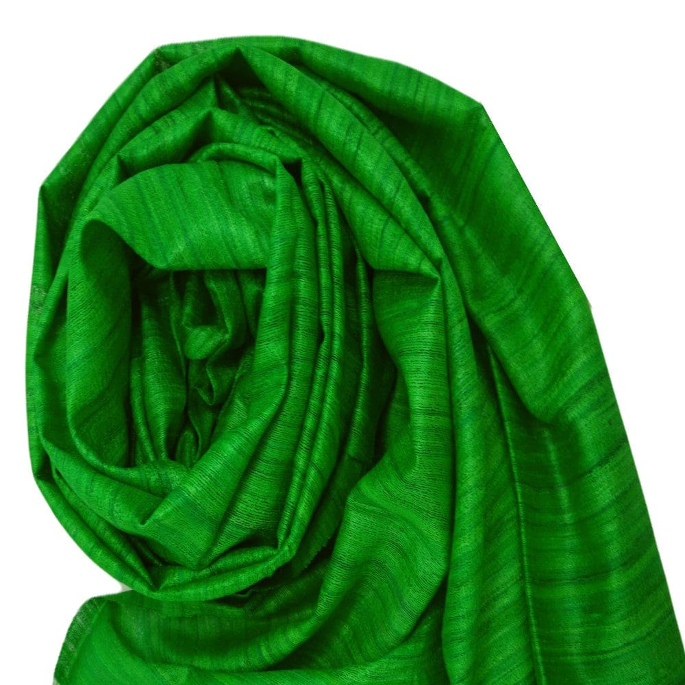 Sal tesut manual din 100% Matase Naturala Organica - Ghicha Tassar/Tussar Silk - Classic Green -> Cod: GHICHA2(..) - sal matase naturala