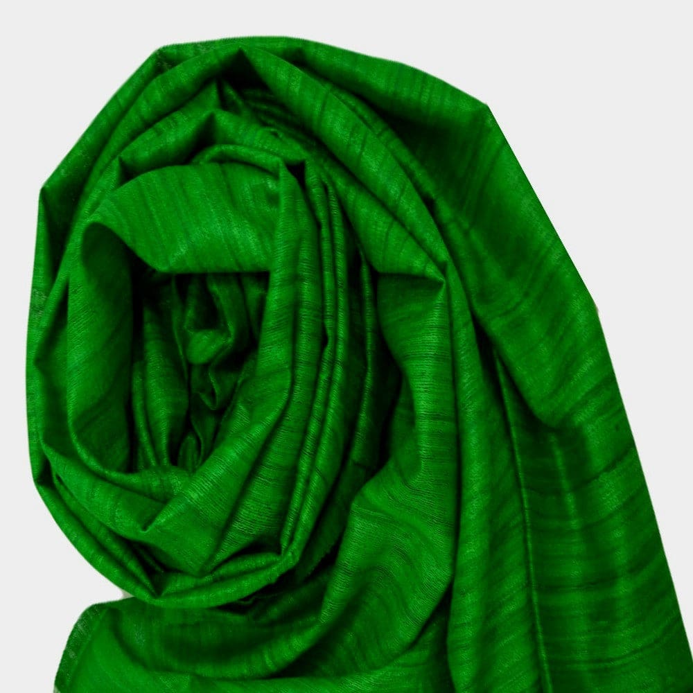 Sal tesut manual din 100% Matase Naturala Organica - Ghicha Tassar/Tussar Silk - Fresh Green -> Cod: GHICHA3(...) - sal matase naturala