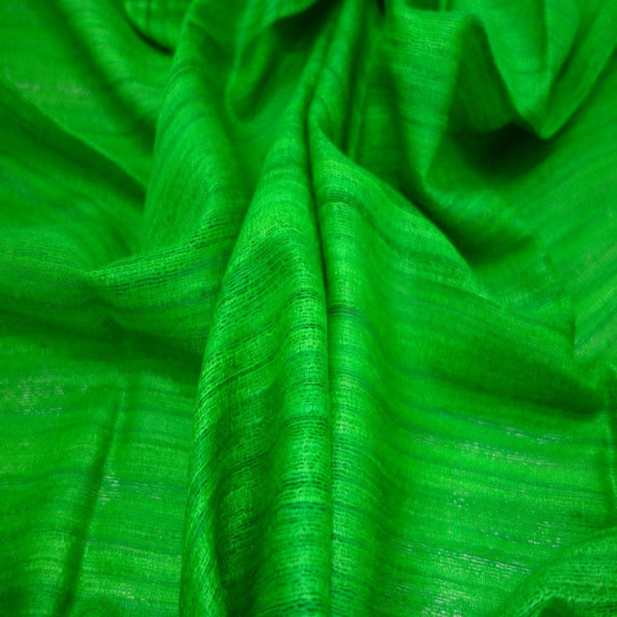 Sal tesut manual din 100% Matase Naturala Organica - Ghicha Tassar/Tussar Silk - Fresh Green -> Cod: GHICHA3(...) - sal matase naturala