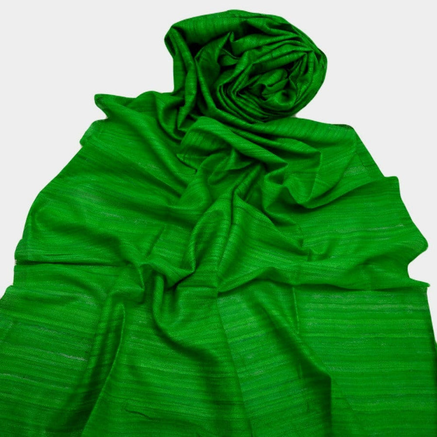 Sal tesut manual din 100% Matase Naturala Organica - Ghicha Tassar/Tussar Silk - Fresh Green -> Cod: GHICHA3(...) - sal matase naturala