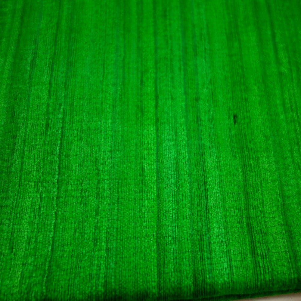 Sal tesut manual din 100% Matase Naturala Organica - Ghicha Tassar/Tussar Silk - Fresh Green -> Cod: GHICHA3(...) - sal matase naturala