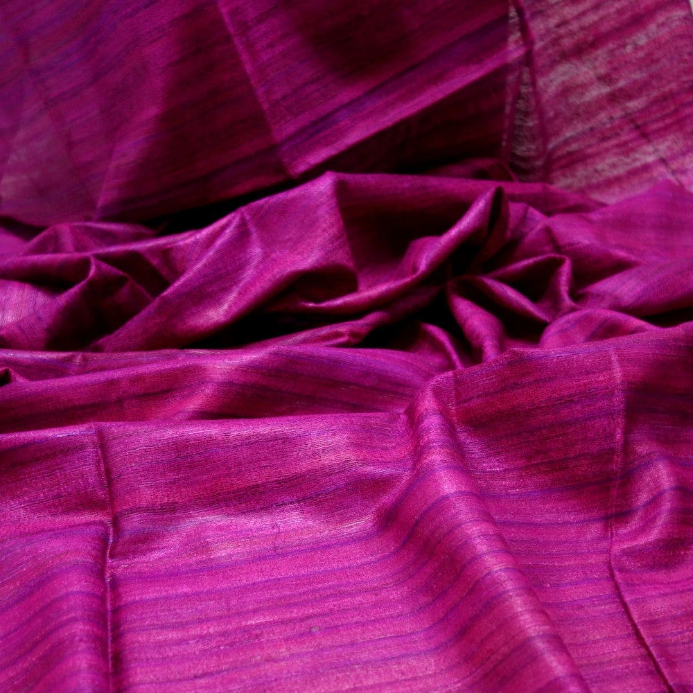 Sal tesut manual din 100% Matase Naturala Organica - Ghicha Tassar/Tussar Silk - Lilac Magenta ->RGhicha10 (...) - sal matase naturala