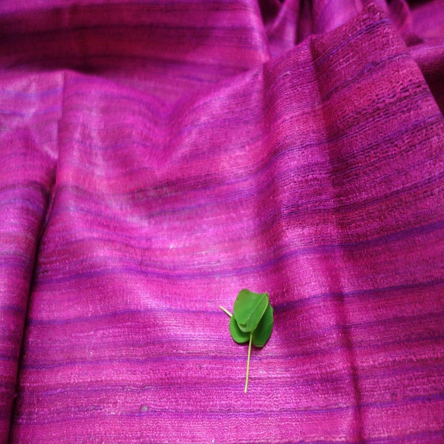 Sal tesut manual din 100% Matase Naturala Organica - Ghicha Tassar/Tussar Silk - Lilac Magenta ->RGhicha10 (...) - sal matase naturala