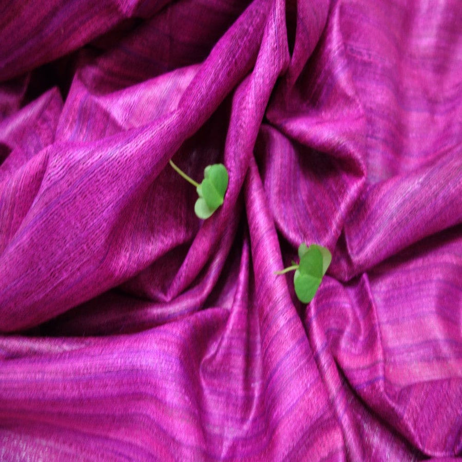 Sal tesut manual din 100% Matase Naturala Organica - Ghicha Tassar/Tussar Silk - Lilac Magenta ->RGhicha10 (...) - sal matase naturala