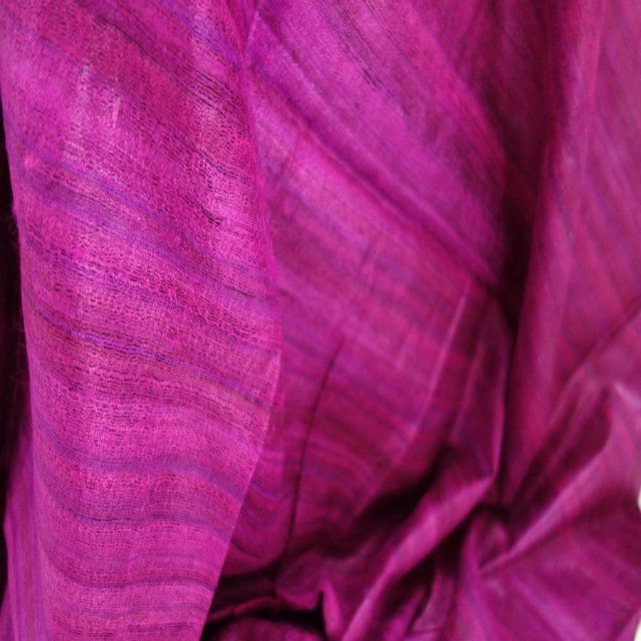 Sal tesut manual din 100% Matase Naturala Organica - Ghicha Tassar/Tussar Silk - Lilac Magenta ->RGhicha10 (...) - sal matase naturala