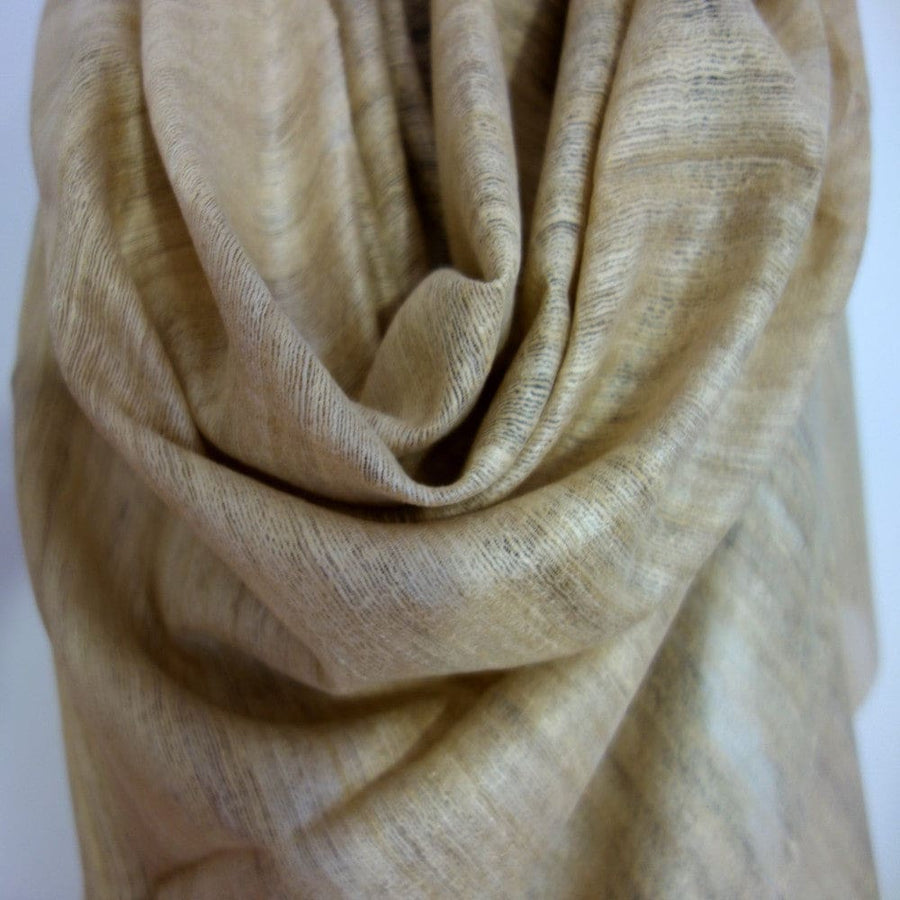 Sal tesut manual din 100% Matase Naturala Organica - Ghicha Tassar/Tussar Silk - Natural Beige -> Cod: NEWGhicha3 - sal matase naturala