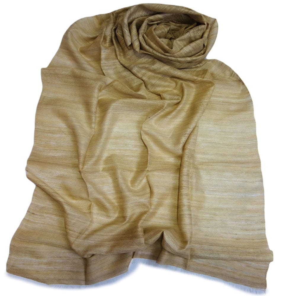 Sal tesut manual din 100% Matase Naturala Organica - Ghicha Tassar/Tussar Silk - Natural Beige -> Cod: NEWGhicha3 - sal matase naturala