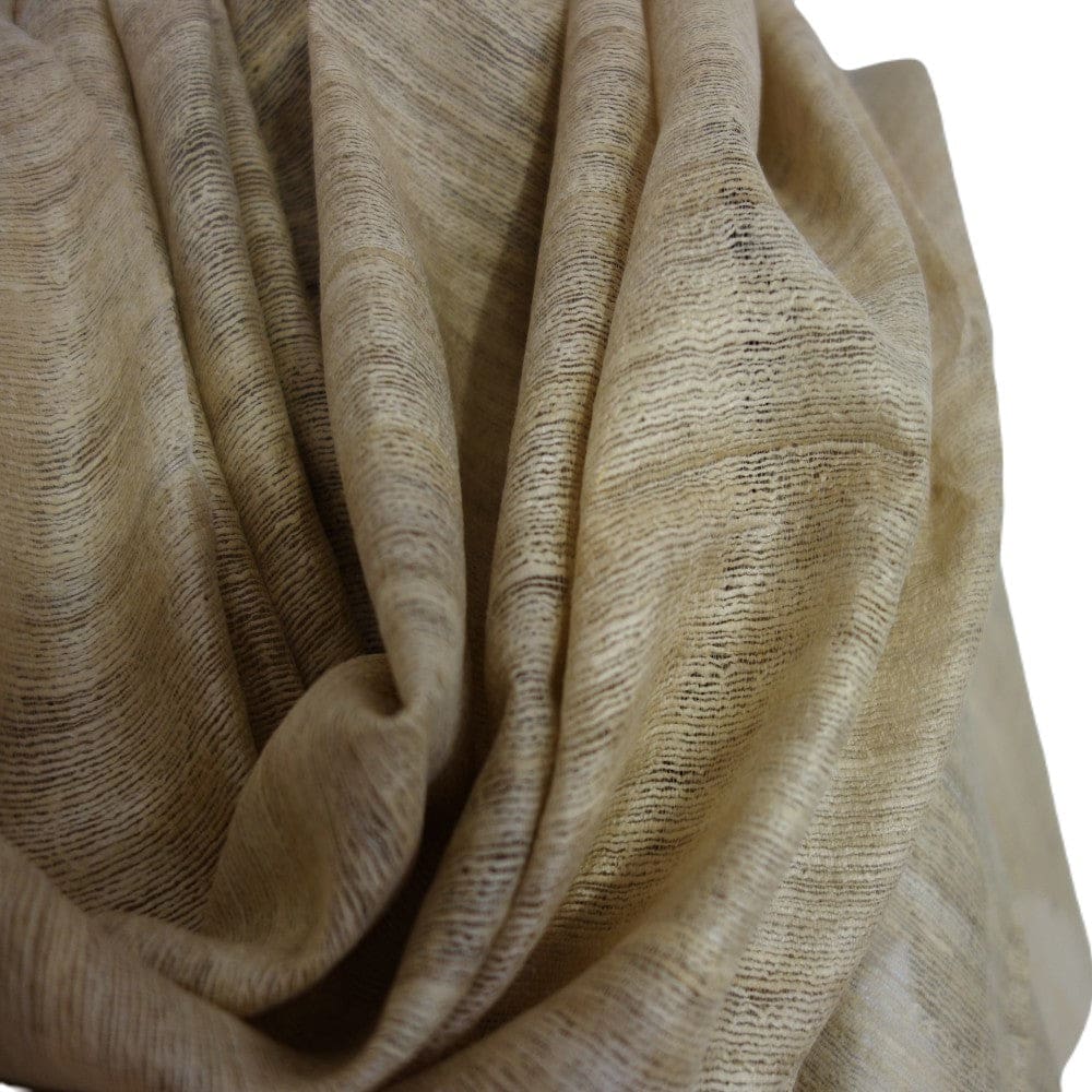 Sal tesut manual din 100% Matase Naturala Organica - Ghicha Tassar/Tussar Silk - Natural Beige -> Cod: NEWGhicha3 - sal matase naturala