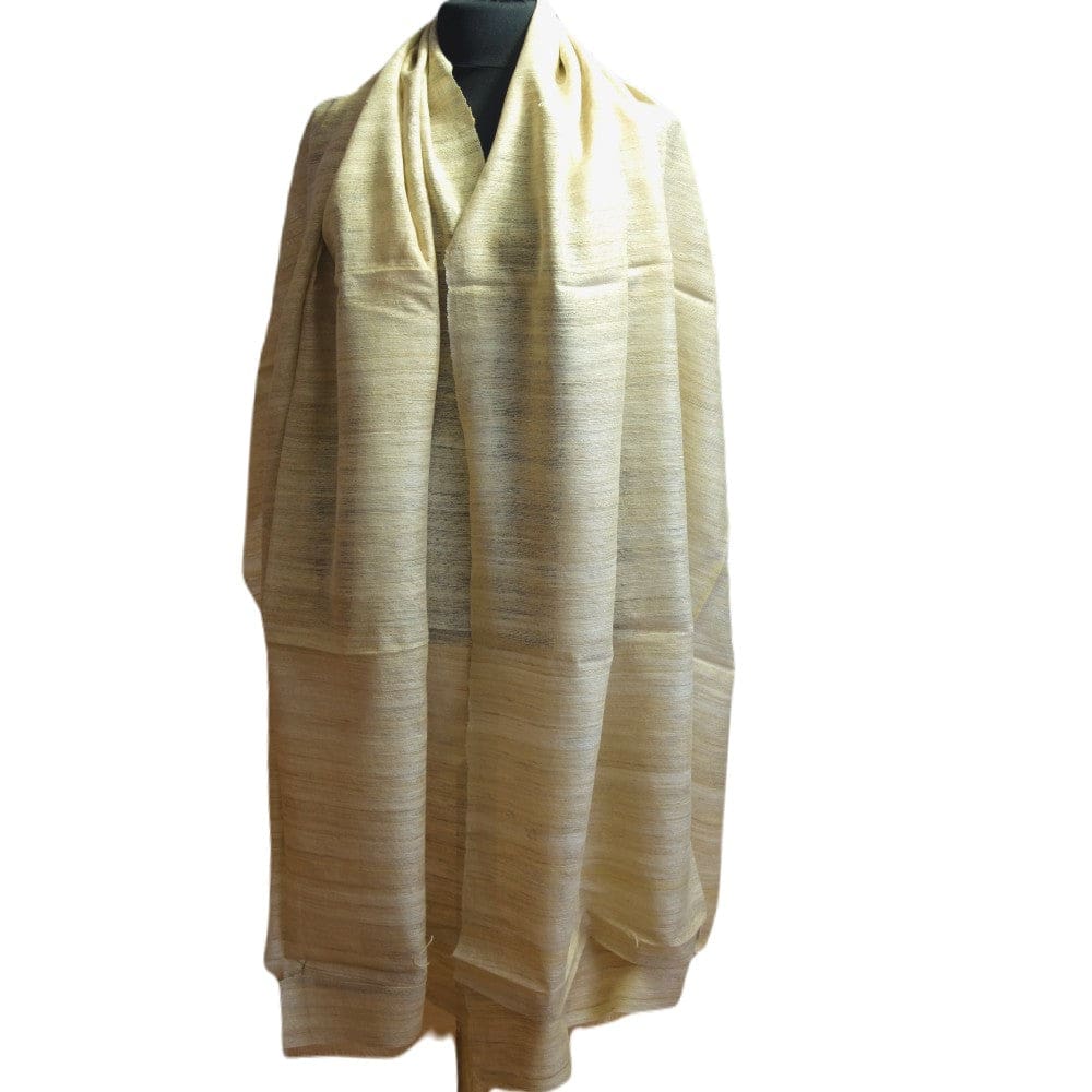 Sal tesut manual din 100% Matase Naturala Organica - Ghicha Tassar/Tussar Silk - Natural Beige -> Cod: NEWGhicha3 - sal matase naturala