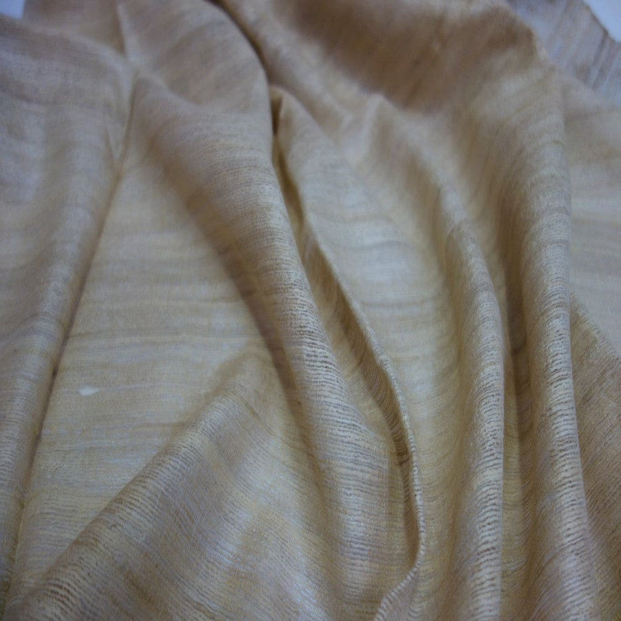 Sal tesut manual din 100% Matase Naturala Organica - Ghicha Tassar/Tussar Silk - Natural Beige -> Cod: NEWGhicha3 - sal matase naturala