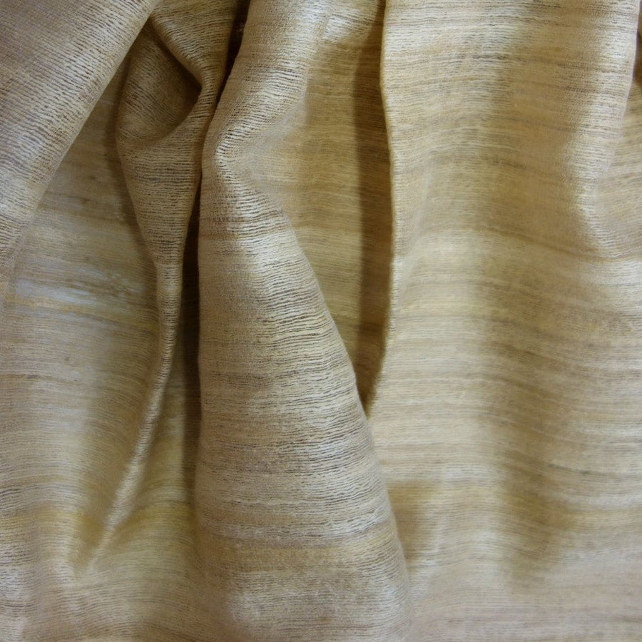Sal tesut manual din 100% Matase Naturala Organica - Ghicha Tassar/Tussar Silk - Natural Beige -> Cod: NEWGhicha3 - sal matase naturala