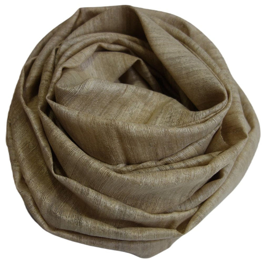 Sal tesut manual din 100% Matase Naturala Organica - Ghicha Tassar/Tussar Silk - Natural Beige -> Cod: NEWGhicha3 - sal matase naturala