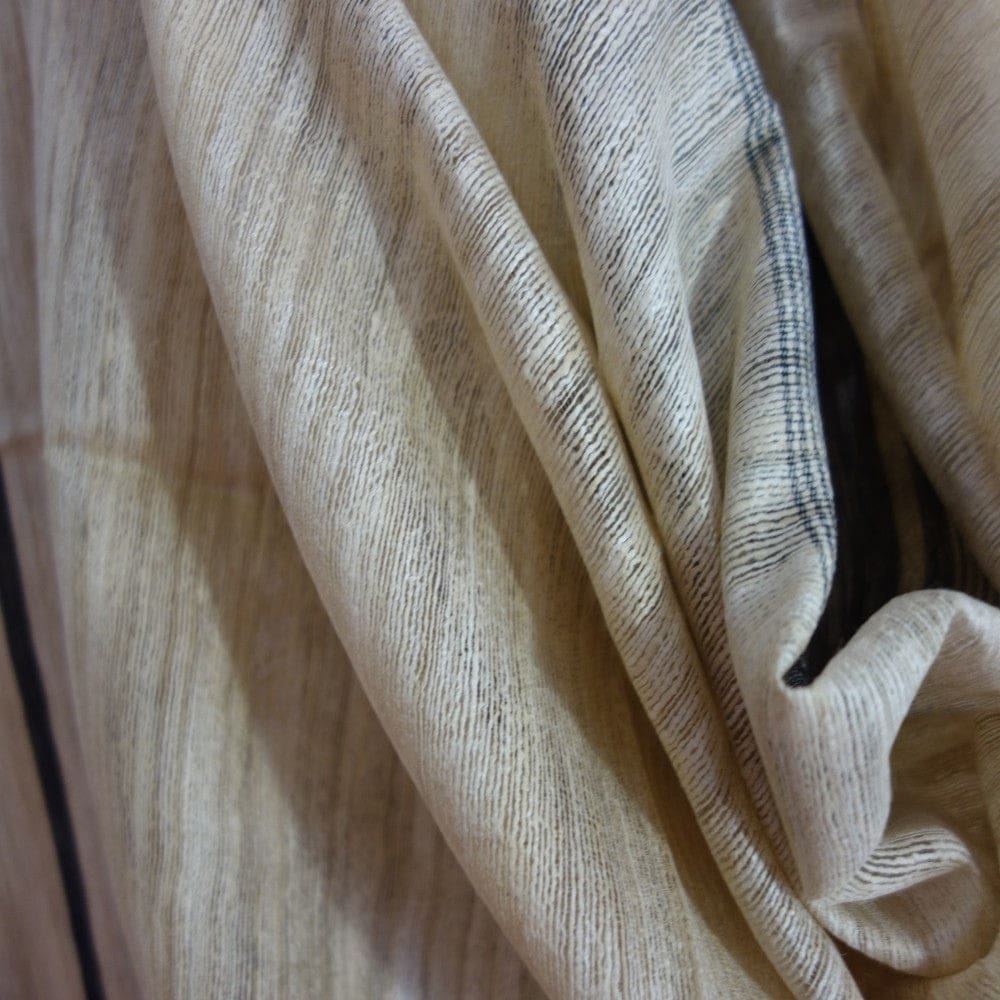 Sal tesut manual din 100% Matase Naturala Organica - Ghicha Tassar/Tussar Silk - Natural Beige -> Cod: NEWGhicha8 - Sal din Matase Raw Silk