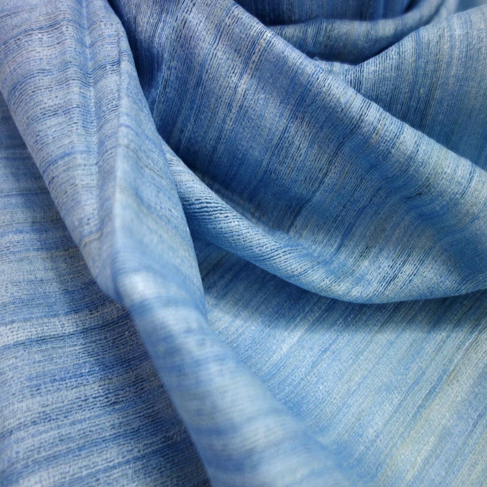 Sal tesut manual din 100% Matase Naturala Organica - Ghicha Tassar/Tussar Silk - Purple Blue -> Cod: BGHICHA3(..) - sal matase naturala