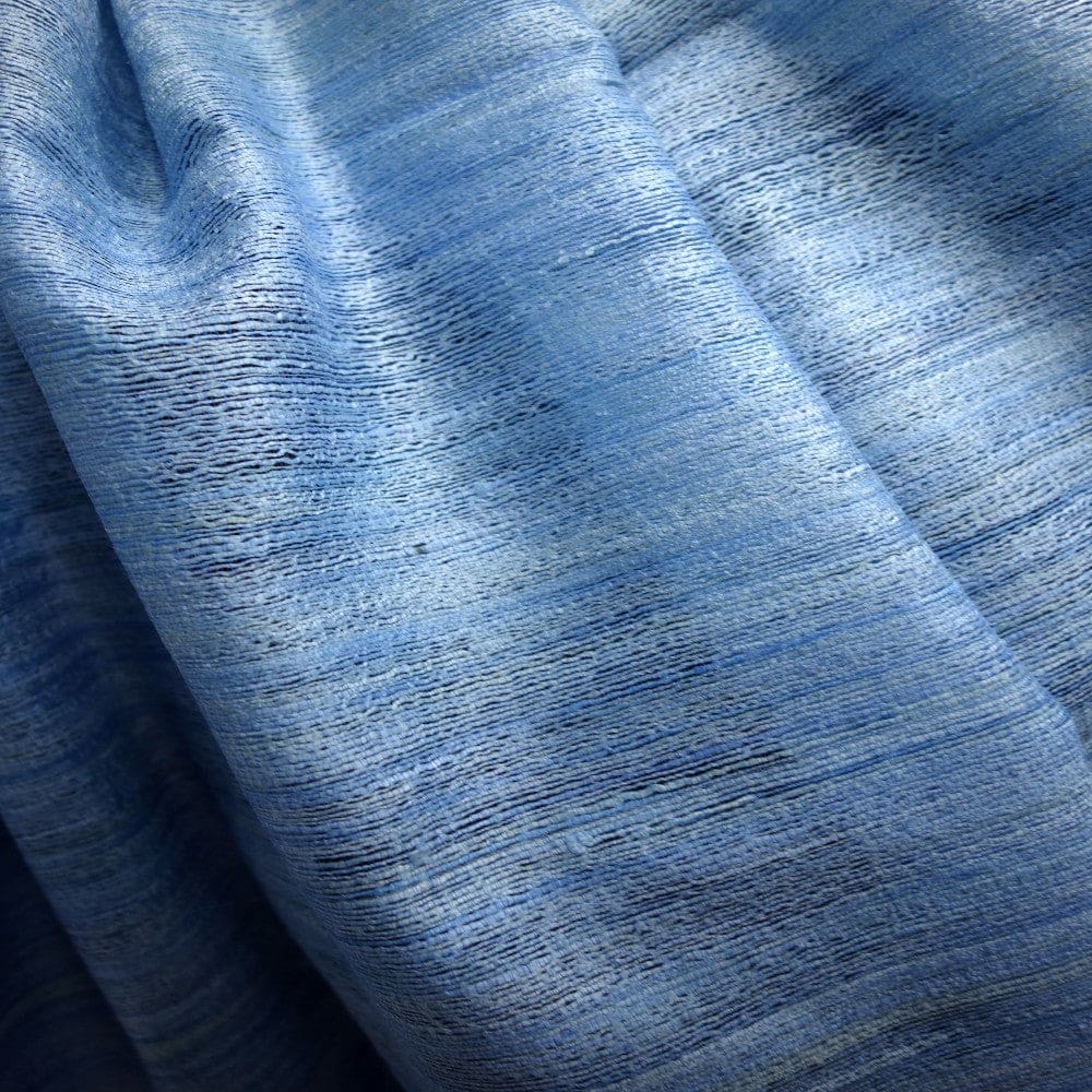 Sal tesut manual din 100% Matase Naturala Organica - Ghicha Tassar/Tussar Silk - Purple Blue -> Cod: BGHICHA3(..) - sal matase naturala