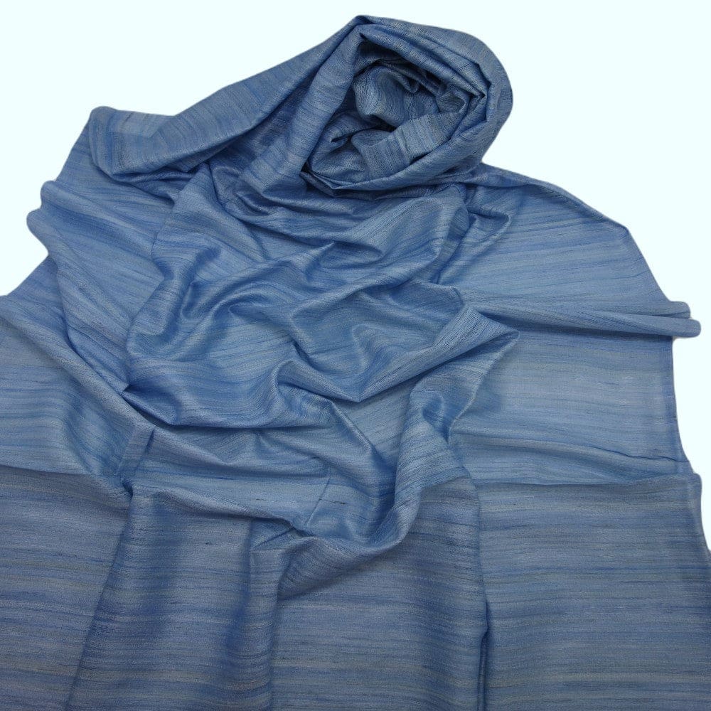 Sal tesut manual din 100% Matase Naturala Organica - Ghicha Tassar/Tussar Silk - Purple Blue -> Cod: BGHICHA3(..) - sal matase naturala