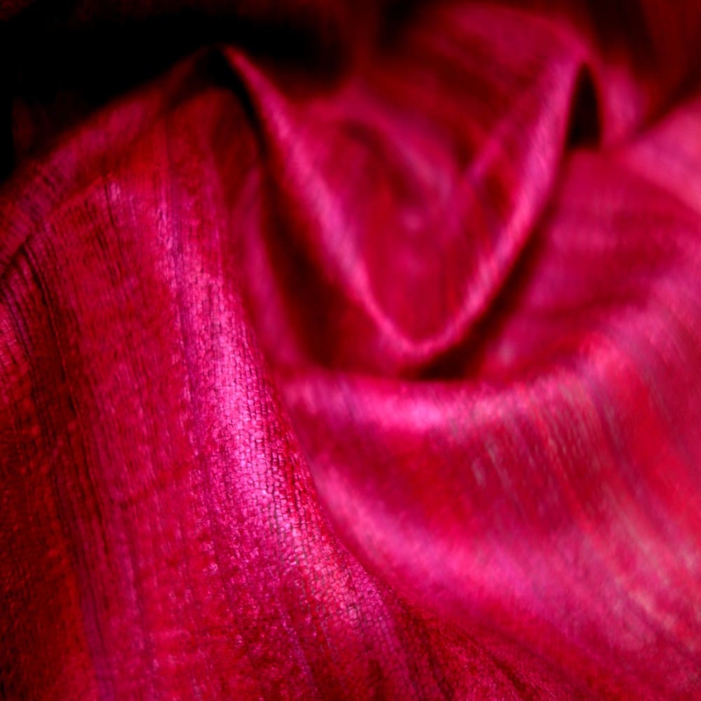 Sal tesut manual din 100% Matase Naturala Organica - Ghicha Tassar/Tussar Silk - Viva Magenta -> Cod:RGhicha(..) - sal matase naturala