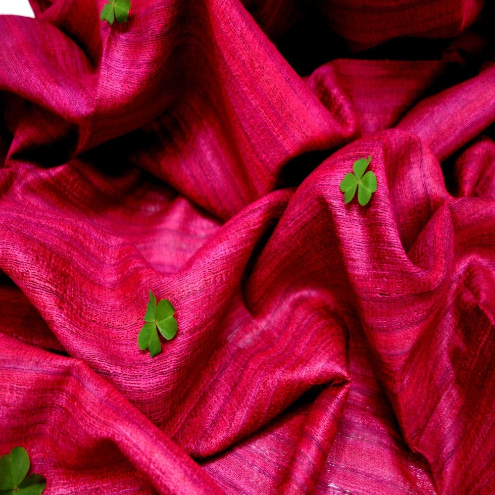 Sal tesut manual din 100% Matase Naturala Organica - Ghicha Tassar/Tussar Silk - Viva Magenta -> Cod:RGhicha(..) - sal matase naturala