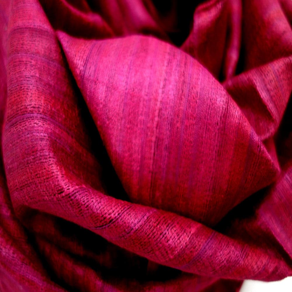 Sal tesut manual din 100% Matase Naturala Organica - Ghicha Tassar/Tussar Silk - Viva Magenta -> Cod:RGhicha(..) - sal matase naturala