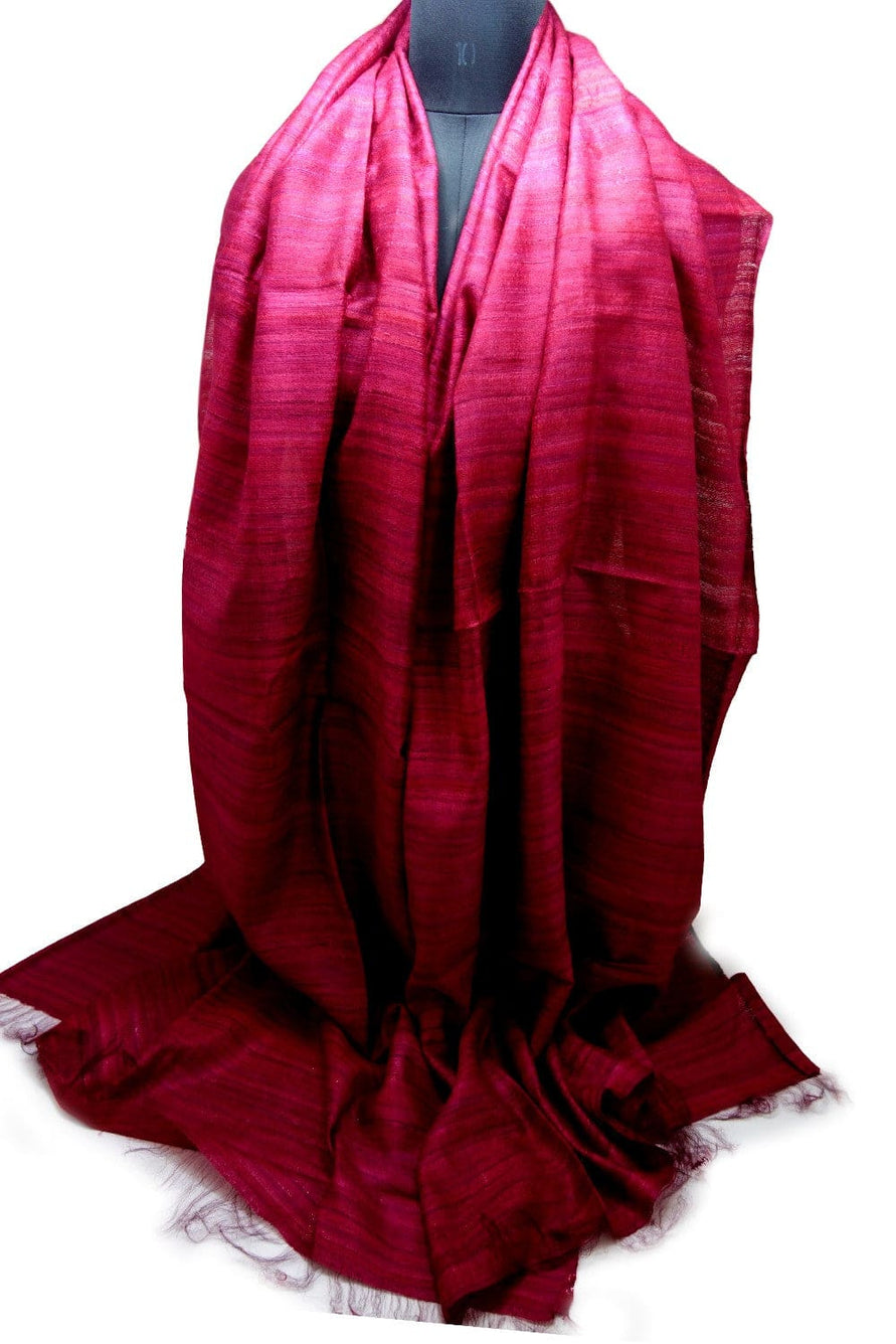 Sal tesut manual din 100% Matase Naturala Organica - Ghicha Tassar/Tussar Silk - Viva Magenta -> Cod:RGhicha(..) - sal matase naturala