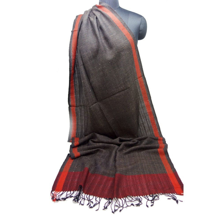 Sal Unisex confectionat din 100% Lana (Angora & Merino) ->Charcoal Grey-> Cod: ANG3 - Sal din Lana Angora & Merino
