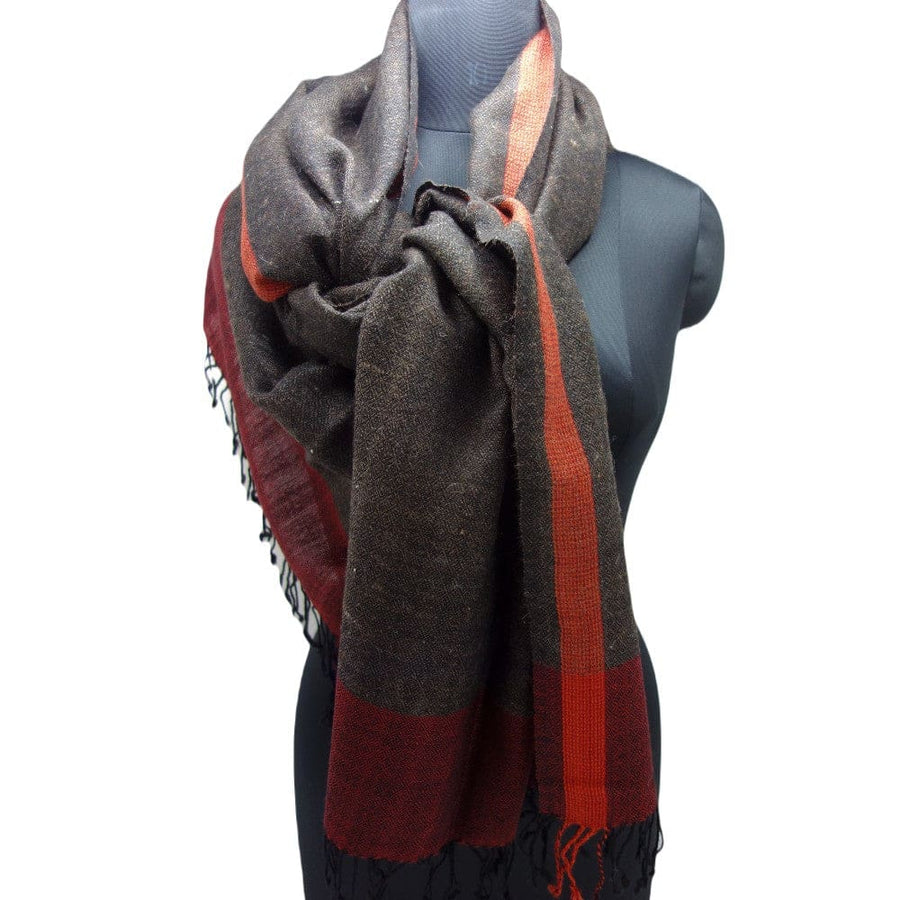 Sal Unisex confectionat din 100% Lana (Angora & Merino) ->Charcoal Grey-> Cod: ANG3 - Sal din Lana Angora & Merino