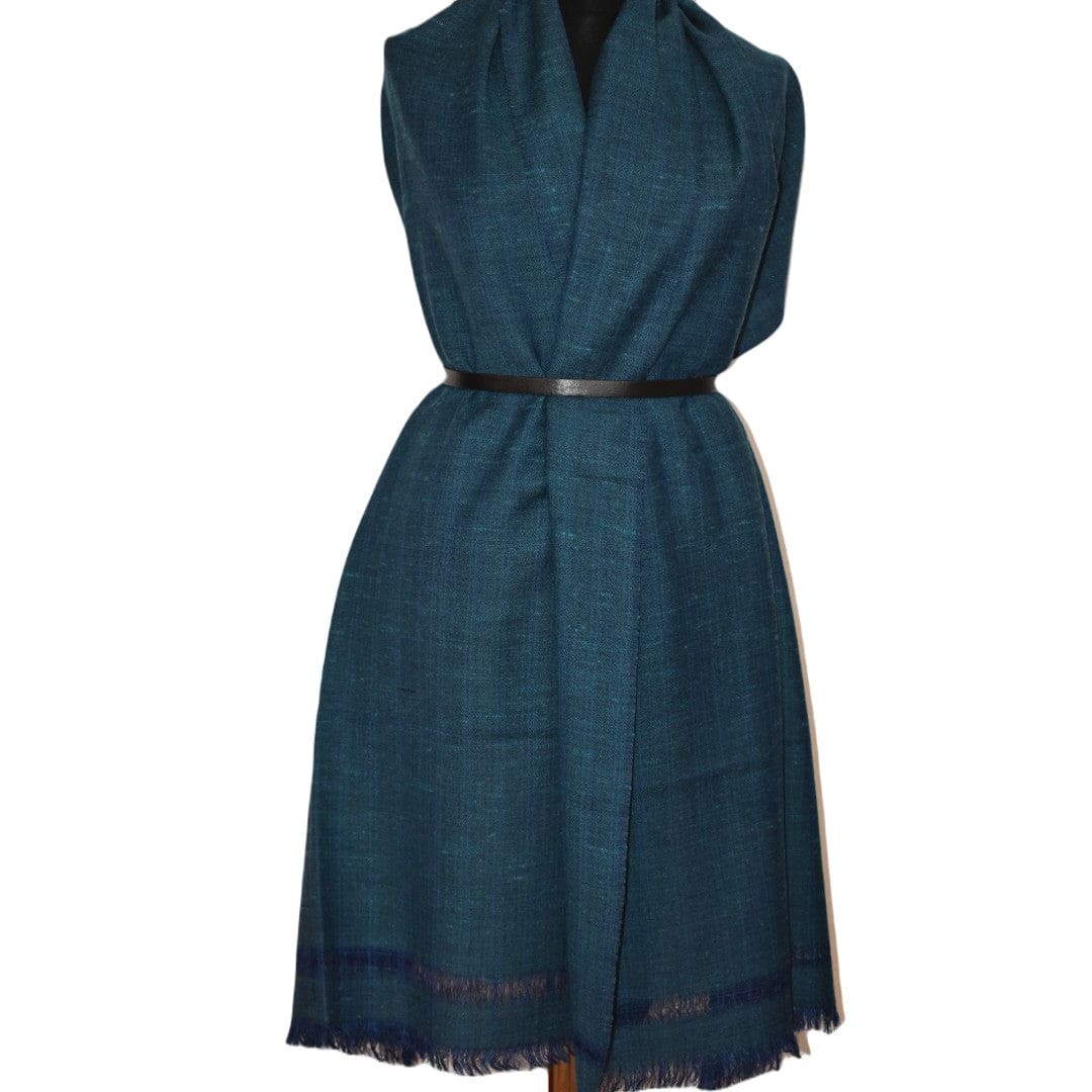 Sal Unisex confectionat din 100% Lana (Yak & Merino) ->Albastru Turcoaz -> Cod: YAKNEW2 - Saluri din Lana de Yak & Merino