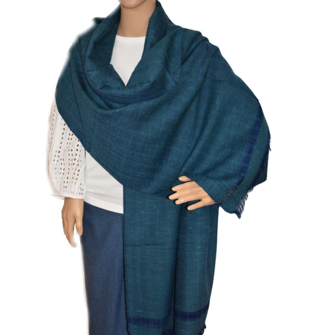 Sal Unisex confectionat din 100% Lana (Yak & Merino) ->Albastru Turcoaz -> Cod: YAKNEW2 - Saluri din Lana de Yak & Merino
