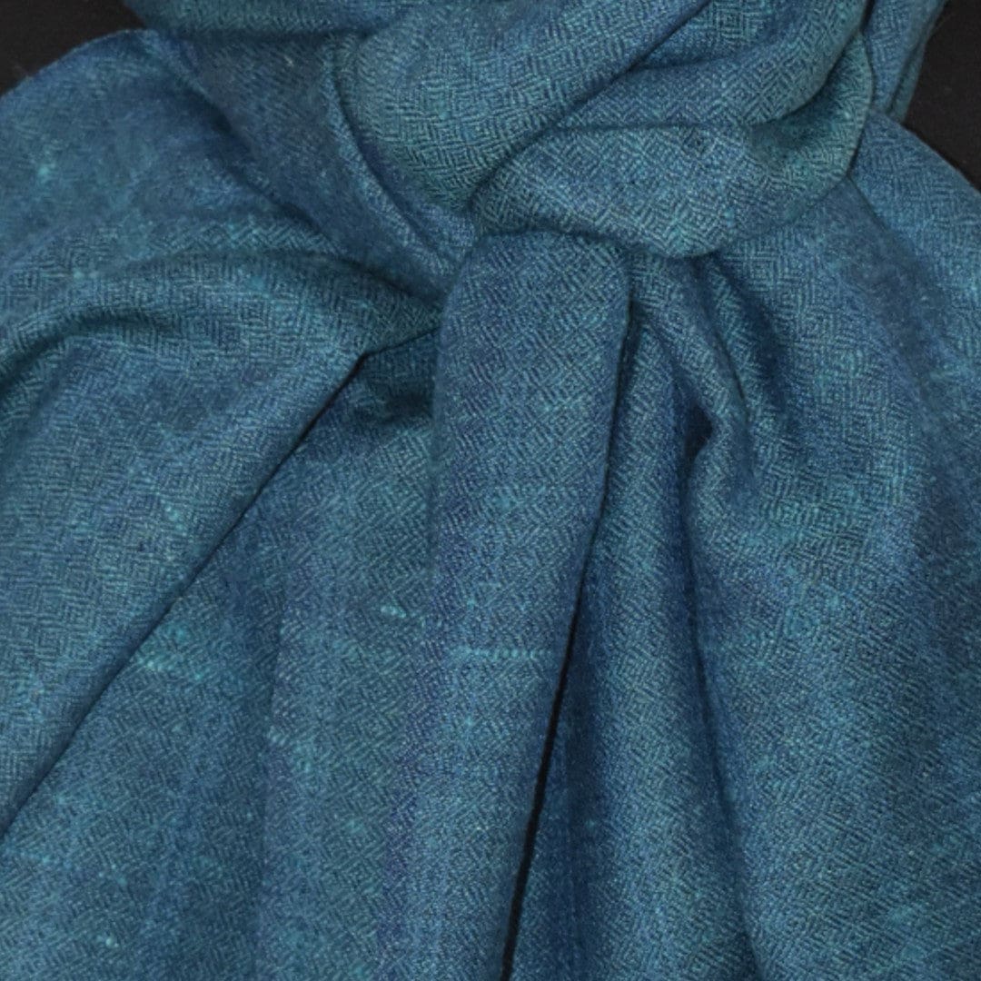 Sal Unisex confectionat din 100% Lana (Yak & Merino) ->Albastru Turcoaz -> Cod: YAKNEW2 - Saluri din Lana de Yak & Merino