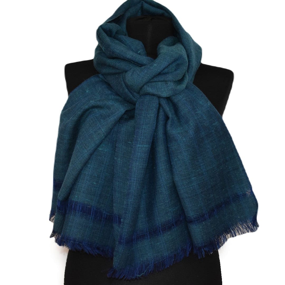 Sal Unisex confectionat din 100% Lana (Yak & Merino) ->Albastru Turcoaz -> Cod: YAKNEW2 - Saluri din Lana de Yak & Merino