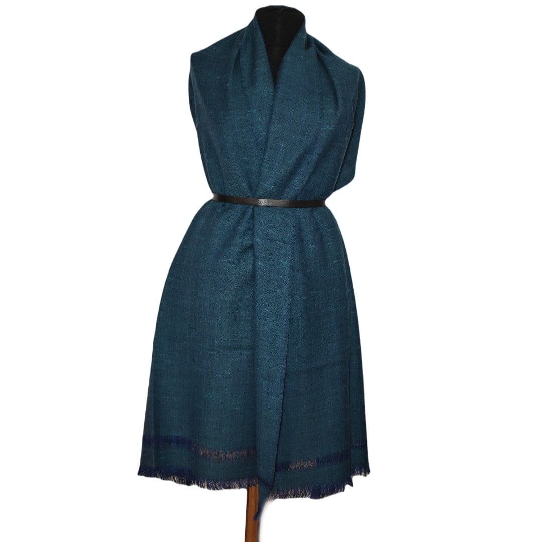 Sal Unisex confectionat din 100% Lana (Yak & Merino) ->Albastru Turcoaz -> Cod: YAKNEW2 - Saluri din Lana de Yak & Merino