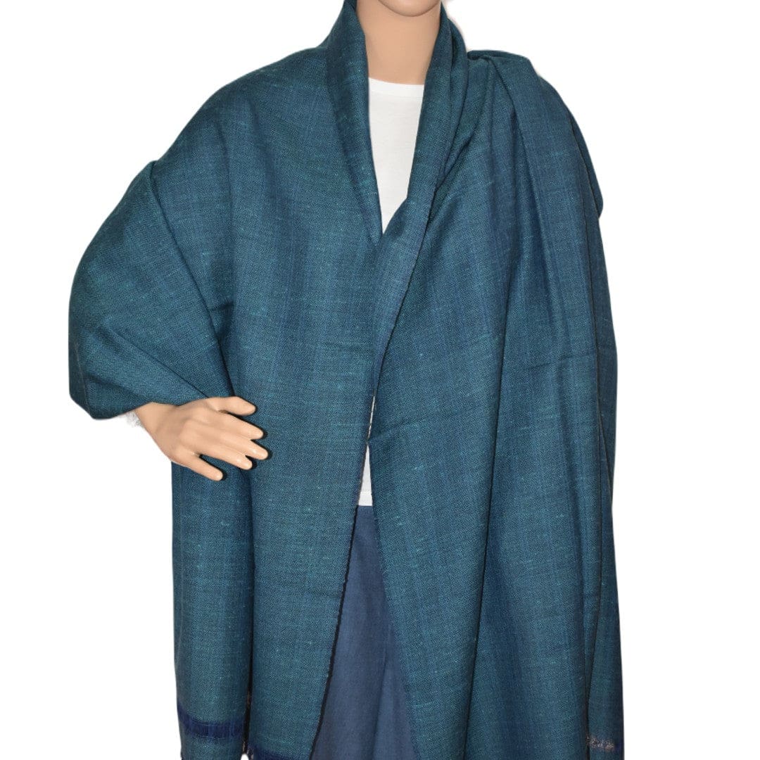 Sal Unisex confectionat din 100% Lana (Yak & Merino) ->Albastru Turcoaz -> Cod: YAKNEW2 - Saluri din Lana de Yak & Merino