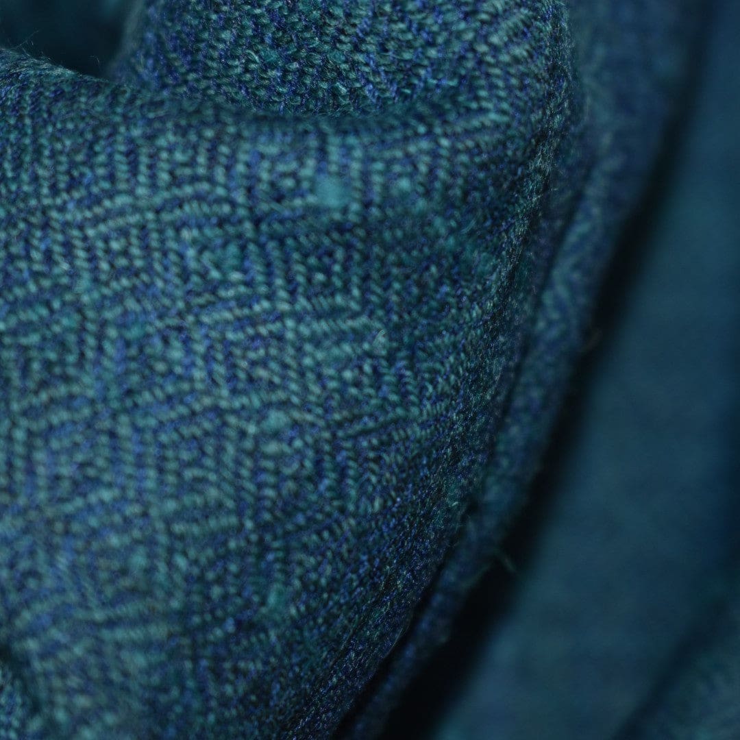 Sal Unisex confectionat din 100% Lana (Yak & Merino) ->Albastru Turcoaz -> Cod: YAKNEW2 - Saluri din Lana de Yak & Merino