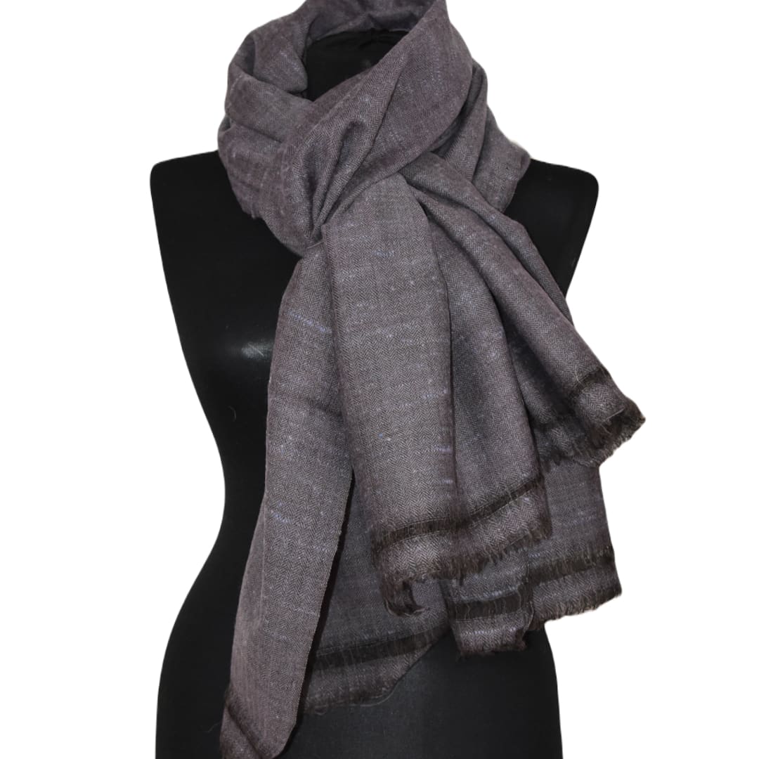 Sal Unisex confectionat din 100% Lana (Yak & Merino) ->Blue Gray -> Cod: YAKNEW11 - Saluri din Lana de Yak & Merino