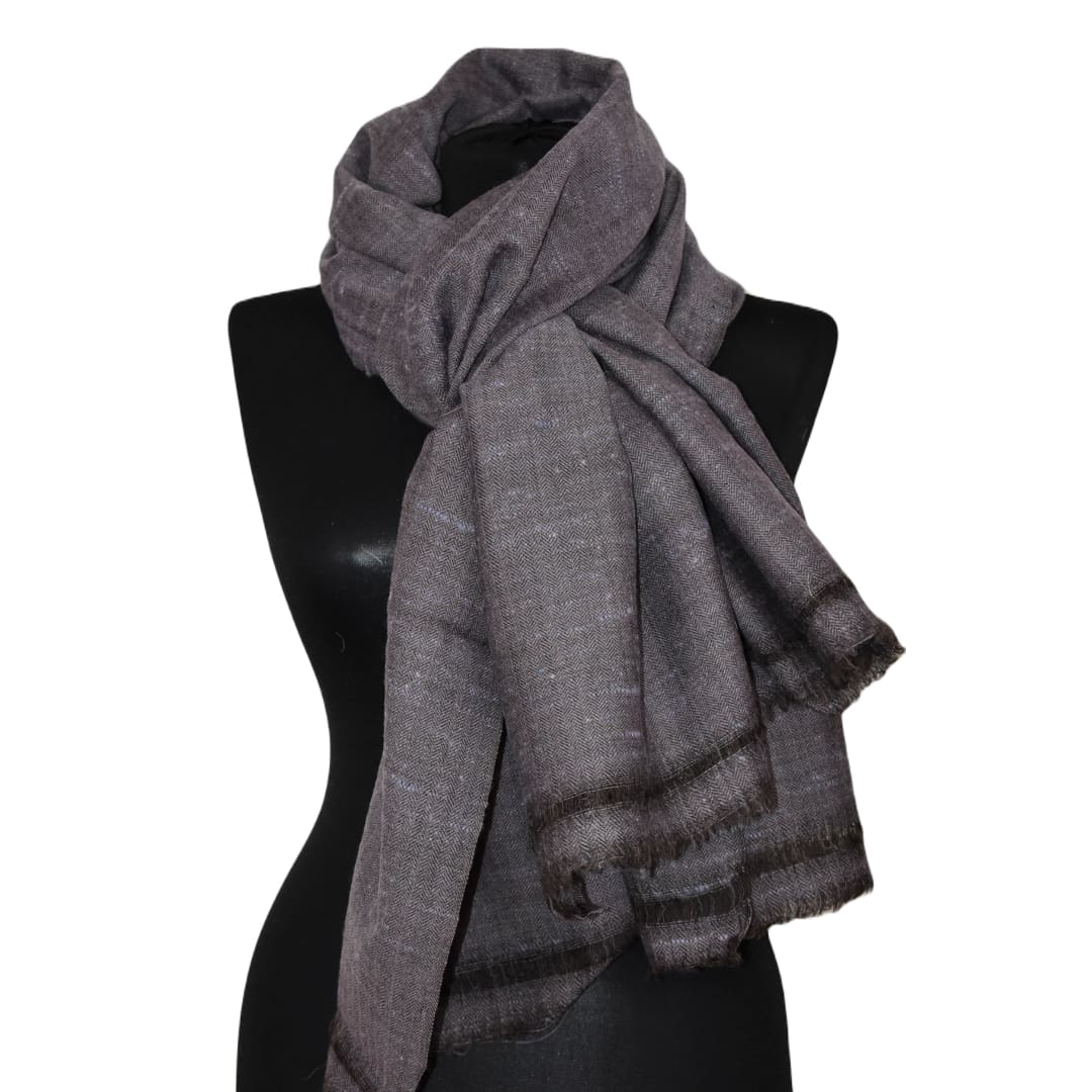 Sal Unisex confectionat din 100% Lana (Yak & Merino) ->Blue Gray -> Cod: YAKNEW11 - Saluri din Lana de Yak & Merino