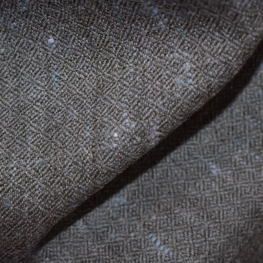 Sal Unisex confectionat din 100% Lana (Yak & Merino) ->Blue Gray Diamantat -> Cod: YAKNEW12 - Saluri din Lana de Yak & Merino