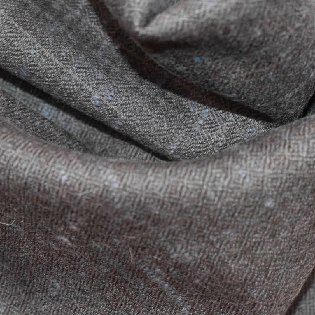 Sal Unisex confectionat din 100% Lana (Yak & Merino) ->Blue Gray Diamantat -> Cod: YAKNEW12 - Saluri din Lana de Yak & Merino
