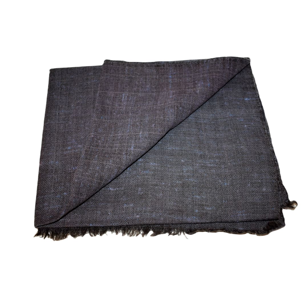 Sal Unisex confectionat din 100% Lana (Yak & Merino) ->Blue Gray Diamantat -> Cod: YAKNEW12 - Saluri din Lana de Yak & Merino