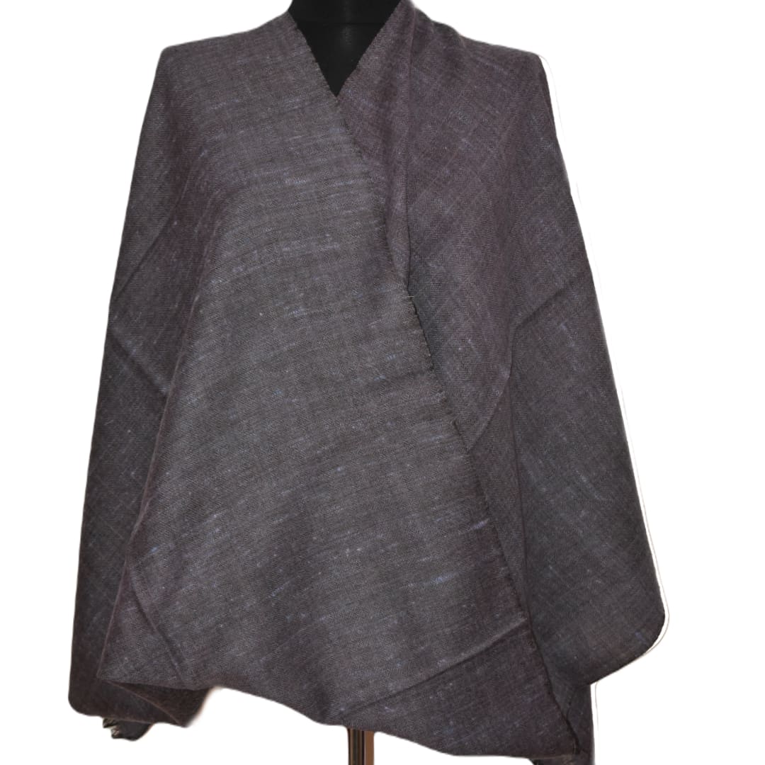 Sal Unisex confectionat din 100% Lana (Yak & Merino) ->Blue Gray Diamantat -> Cod: YAKNEW12 - Saluri din Lana de Yak & Merino