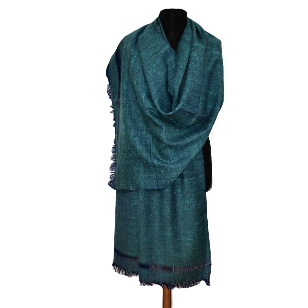 Sal Unisex confectionat din 100% Lana (Yak & Merino) ->Blueverde - Cod: YAKNEW13 - Saluri din Lana de Yak & Merino