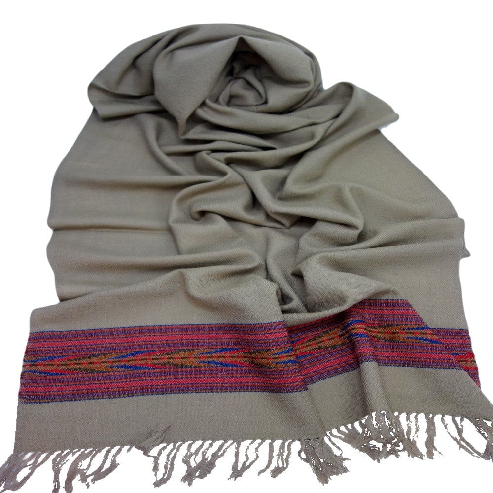 Sal Unisex confectionat din 100% Lana (Yak & Merino) ->Grej Herringbone -> Cod: KYM9 - Saluri din Lana de Yak & Merino