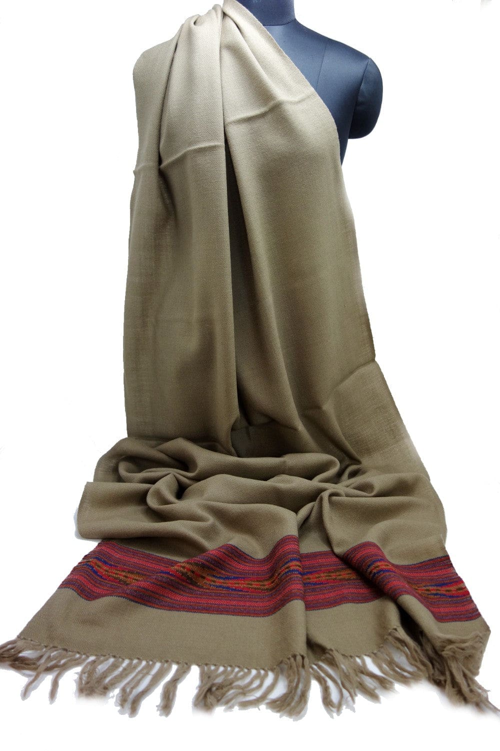 Sal Unisex confectionat din 100% Lana (Yak & Merino) ->Grej Herringbone -> Cod: KYM9 - Saluri din Lana de Yak & Merino