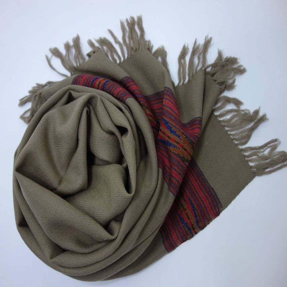 Sal Unisex confectionat din 100% Lana (Yak & Merino) ->Grej Herringbone -> Cod: KYM9 - Saluri din Lana de Yak & Merino
